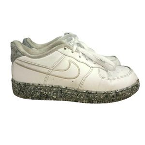 Nike Air Force 1 Low Recycled Wool Pack Sneakers White Size 3Y